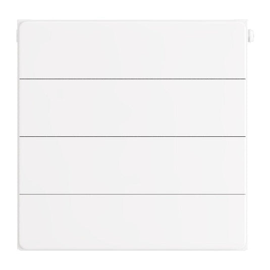 Eastbrook Flat Cover Plate with Lines 400 x 400mm Gloss White | 25.5077