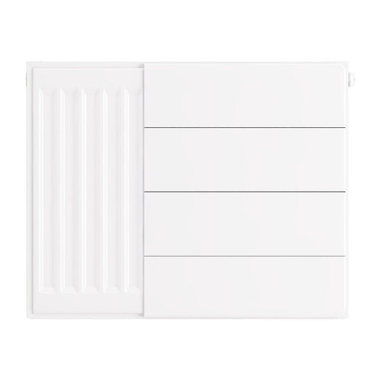 Eastbrook Flat Cover Plate with Lines 400 x 500mm Gloss White | 25.5078