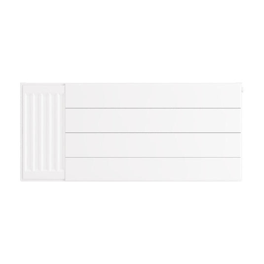 Eastbrook Flat Cover Plate with Lines 400 x 900mm Gloss White | 25.5082