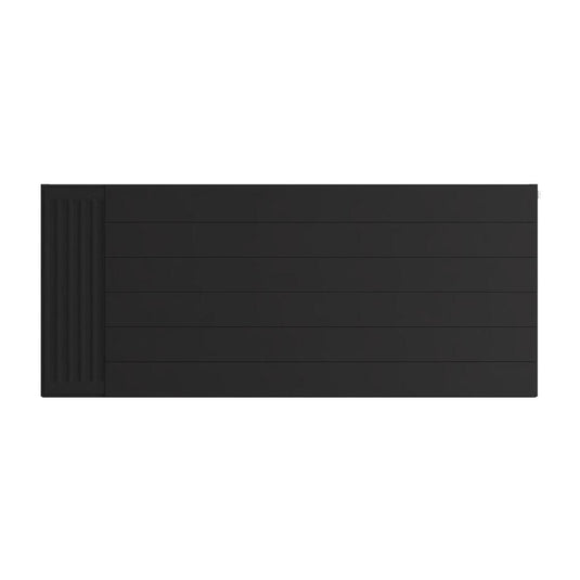 Eastbrook Flat Cover Plate with Lines 600 x 1400mm Matt Black | 25.5133