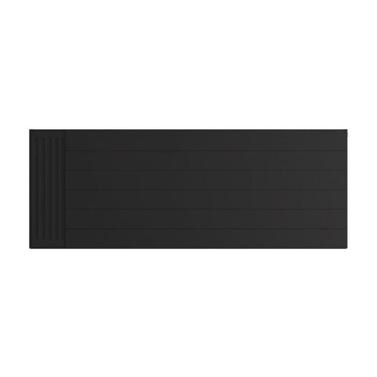 Eastbrook Flat Cover Plate with Lines 600 x 1600mm Matt Black | 25.5134