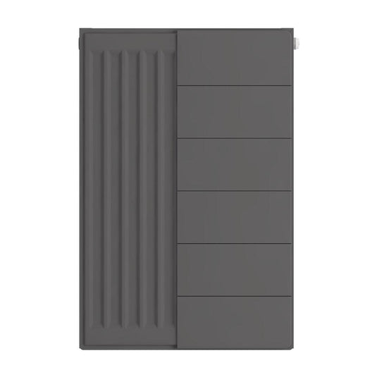 Eastbrook Flat Cover Plate with Lines 600 x 400mm Matt Anthracite | 25.5120