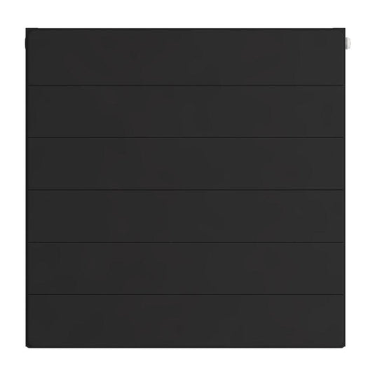 Eastbrook Flat Cover Plate with Lines 600 x 600mm Matt Black | 25.5129
