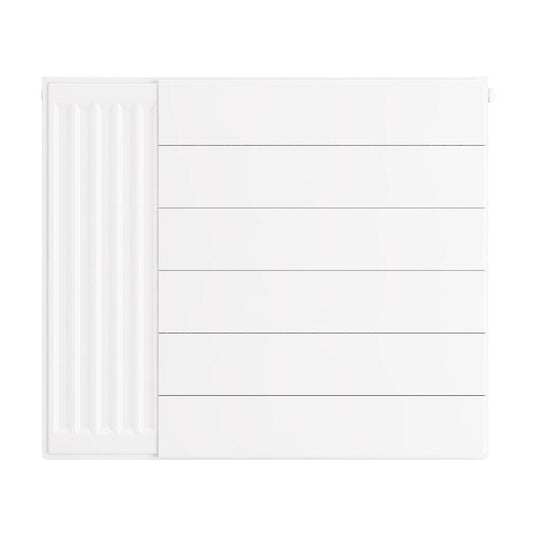 Eastbrook Flat Cover Plate with Lines 600 x 700mm Gloss White | 25.5108