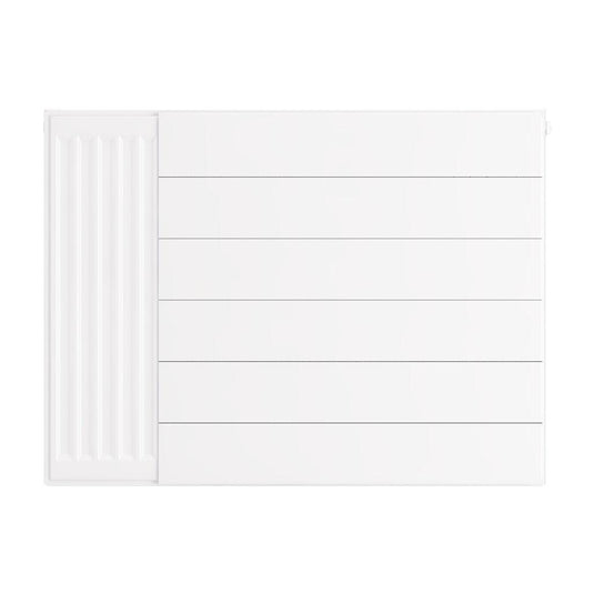 Eastbrook Flat Cover Plate with Lines 600 x 800mm Gloss White | 25.5109