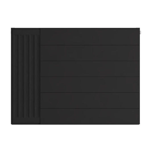 Eastbrook Flat Cover Plate with Lines 600 x 800mm Matt Black | 25.5130