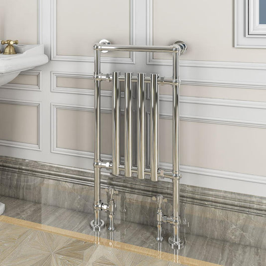 Eastbrook Frome Traditional 940 x 474mm Towel Radiator Chrome | 41.1013