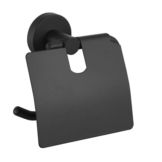 Eastbrook Genoa Covered Toilet Roll Holder Matt Black | 52.073 - Envy Bathrooms Ltd