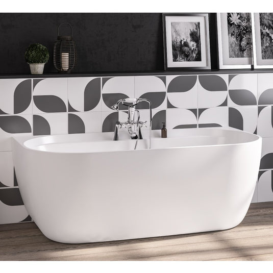 Eastbrook Grafton 1650 x 800mm D Shaped Bath White | 33.0054