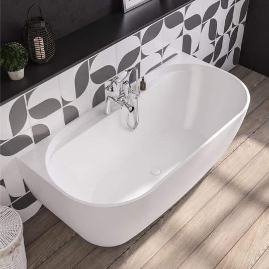 Eastbrook Grafton 1650 x 800mm D Shaped Bath White | 33.0054