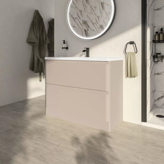 Eastbrook Grovely 100cm Floorstanding Drawer Vanity Unit Cashmere Gloss | 37.2117 - Envy Bathrooms Ltd