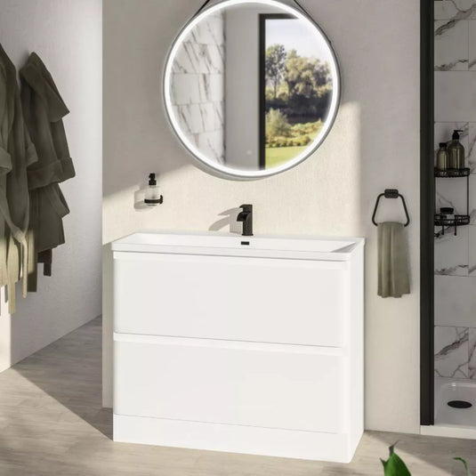 Eastbrook Grovely 100cm Floorstanding Drawer Vanity Unit High Gloss White | 37.2116 - Envy Bathrooms Ltd