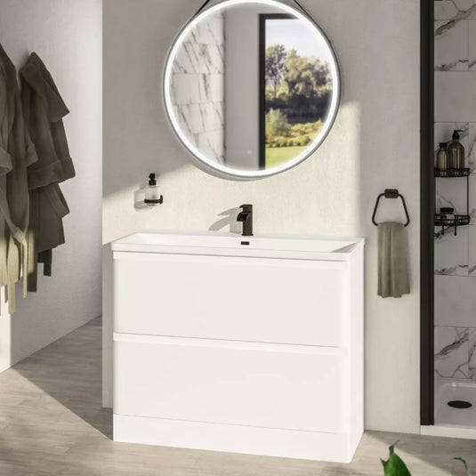 Eastbrook Grovely 100cm Floorstanding Drawer Vanity Unit High Gloss White | 37.2116 - Envy Bathrooms Ltd
