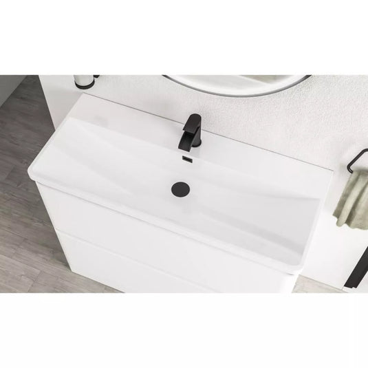 Eastbrook Grovely 100cm Polymarble Basin White | 37.2120 - Envy Bathrooms Ltd