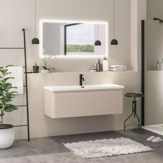 Eastbrook Grovely 120cm Wall Hung Vanity Unit Cashmere Gloss | 37.2113 - Envy Bathrooms Ltd