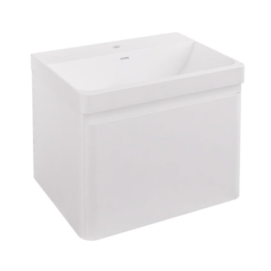 Eastbrook Grovely 600mm 1 Drawer Wall Hung Vanity Unit High Gloss White | 37.2068