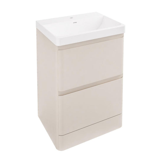 Eastbrook Grovely 600mm 2 Drawer Base Vanity Unit Cashmere | 37.2073