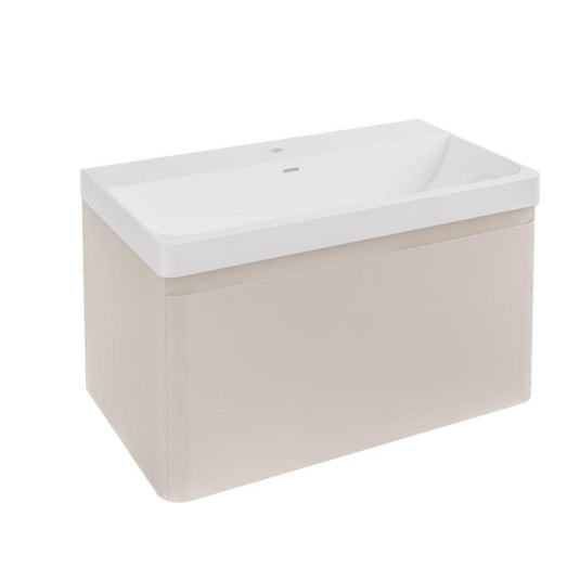Eastbrook Grovely 800mm 1 Drawer Wall Hung Vanity Unit Cashmere | 37.2071