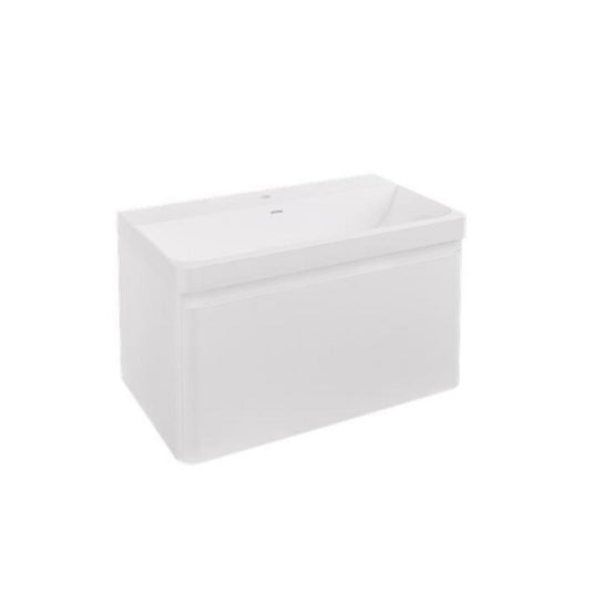 Eastbrook Grovely 800mm 1 Drawer Wall Hung Vanity Unit High Gloss White | 37.2070