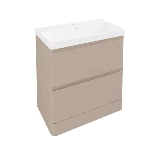 Eastbrook Grovely 80cm Floorstanding Drawer Vanity Unit Cashmere Gloss | 37.2115 - Envy Bathrooms Ltd