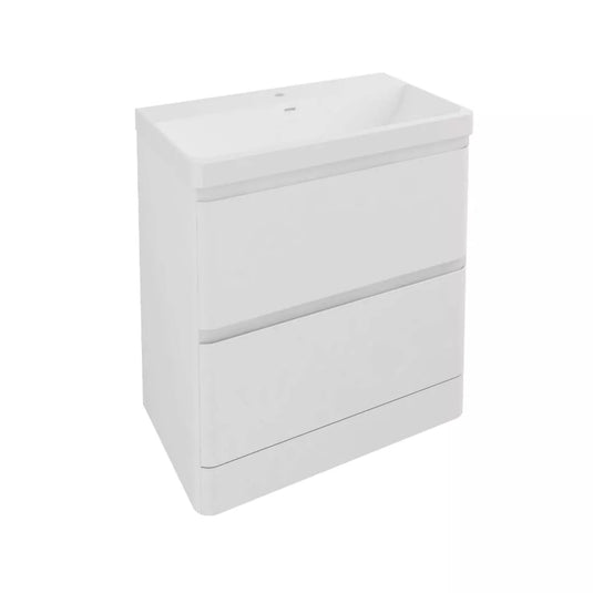 Eastbrook Grovely 80cm Floorstanding Drawer Vanity Unit High Gloss White | 37.2114 - Envy Bathrooms Ltd