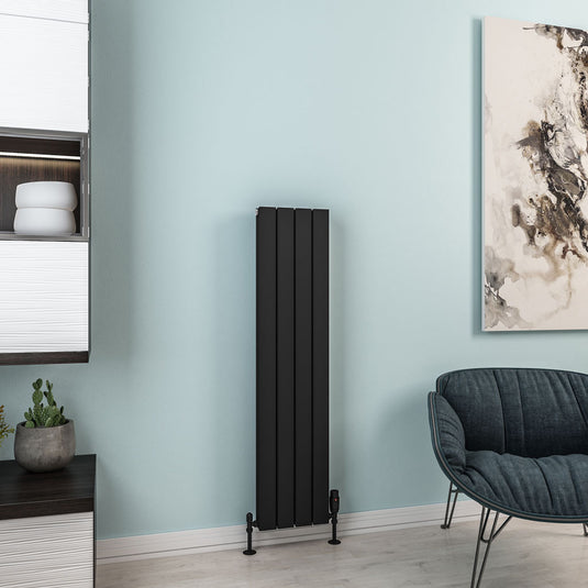 Eastbrook Hadleigh 1200 x 275mm Aluminium Radiator Matt Black | 86.0463