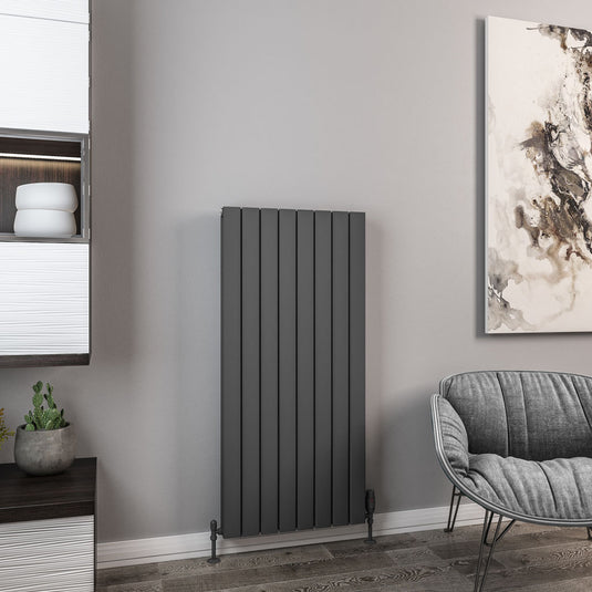 Eastbrook Hadleigh 1200 x 555mm Aluminium Radiator Matt Anthracite | 86.0471