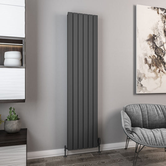 Eastbrook Hadleigh 1800 x 415mm Aluminium Radiator Matt Anthracite | 86.0255