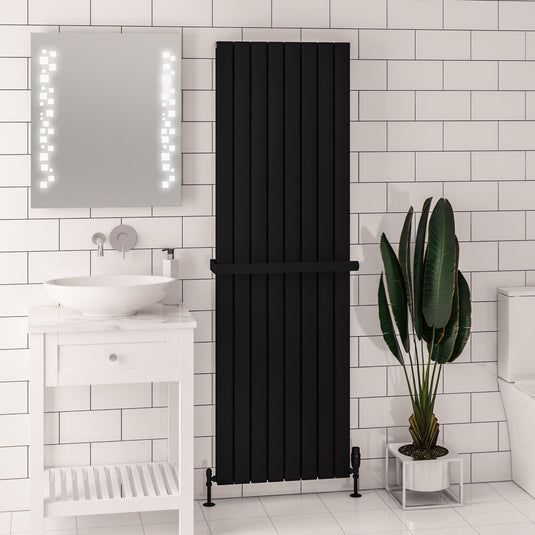 Eastbrook Hadleigh 1800 x 555mm Aluminium Radiator Matt Black | 86.0460