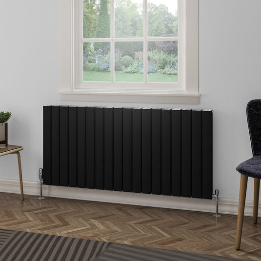 Eastbrook Hadleigh 600 x 1255mm Aluminium Radiator Matt Black | 86.0261