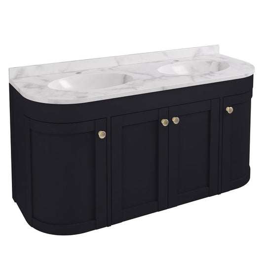 Eastbrook Hardwick 1200mm Double Bowl Wall Hung Vanity Unit Anthracite | 36.2023