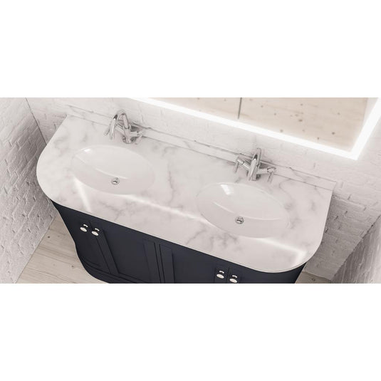 Eastbrook Hardwick 1200mm Traditional Double Bowl Quartz Basin White Quartz | 36.4015