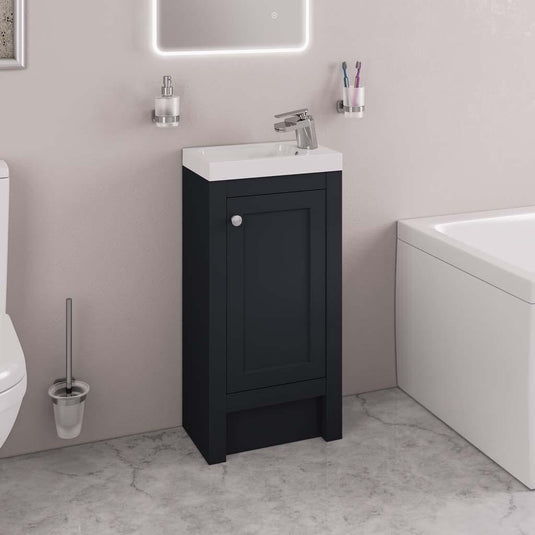 Eastbrook Hardwick 390mm Traditional Vanity Unit Matt Anthracite | 36.0025