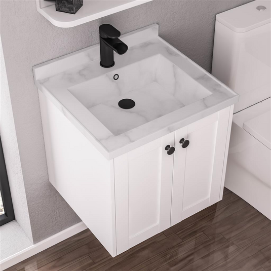 Eastbrook Hardwick 500mm Quartz Square Basin White | 36.2033