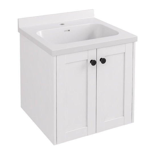 Eastbrook Hardwick 500mm Straight Wall Hung Vanity Unit Matt White | 36.2055