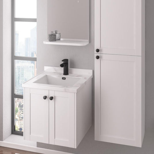 Eastbrook Hardwick 600mm Quartz Square Basin White | 36.2037