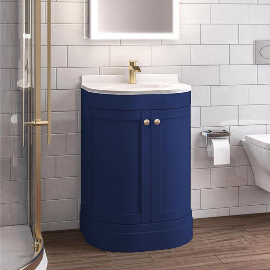 Eastbrook Hardwick 600mm Traditional Vanity Unit Matt Cobalt Blue | 36.0064