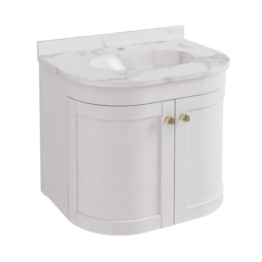 Eastbrook Hardwick 600mm Wall Hung Vanity Unit Matt White | 36.2013