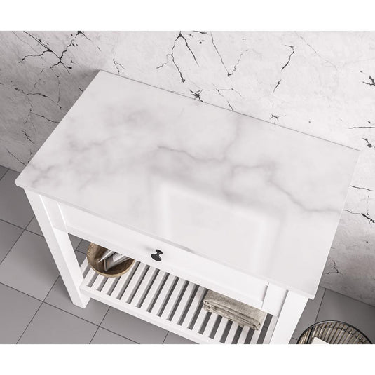 Eastbrook Hardwick 800mm Washstand Quartz Worktop White | 36.2069