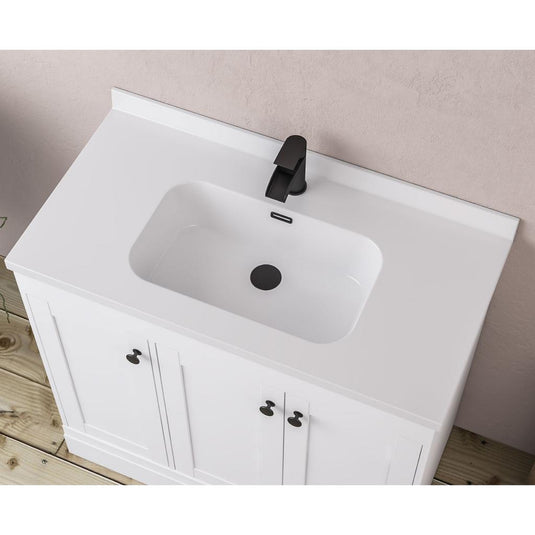 Eastbrook Hardwick 900mm Polymarble Square Basin White | 36.2042