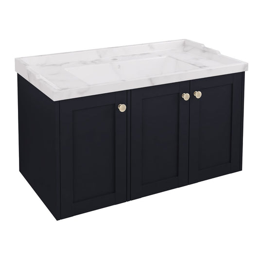 Eastbrook Hardwick 900mm Straight Wall Hung Vanity Unit Anthracite | 36.2061