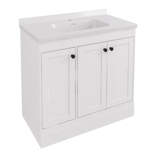 Eastbrook Hardwick Straight 900mm Floorstanding Vanity Unit Matt White | 36.2039