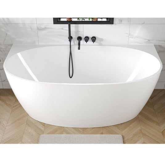 Eastbrook Harlton 1500 x 750mm Back To Wall Freestanding Bath Gloss White | 33.0061