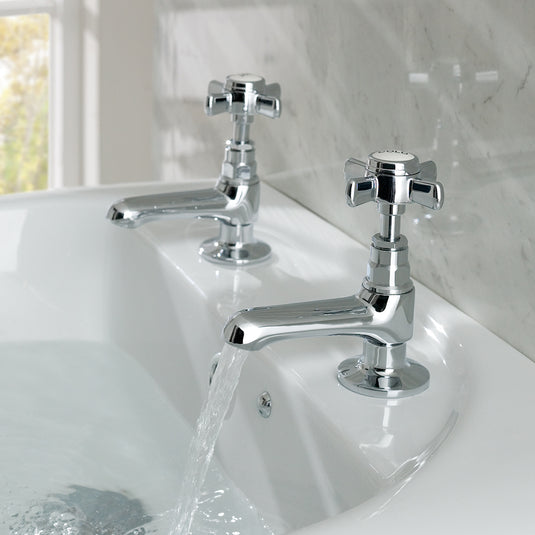 Eastbrook Haymarket Standard Basin Taps Chrome | 79.0007