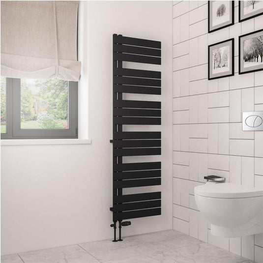 Eastbrook Helmsley 1640 x 500mm Towel Rail Matt Black | 89.0644