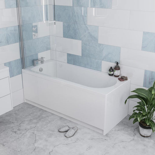 Eastbrook Henbury TG Single Ended 1600 x 700mm  (3mm) Bath White | 42.0175