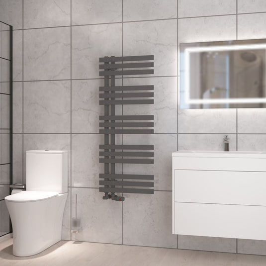 Eastbrook Hurley 1200 x 500mm Towel Rail Matt Anthracite | 89.0550