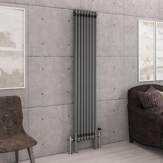 Eastbrook Imperia 2 1800 x 380mm Column Radiator Bare Metal | 41.0422