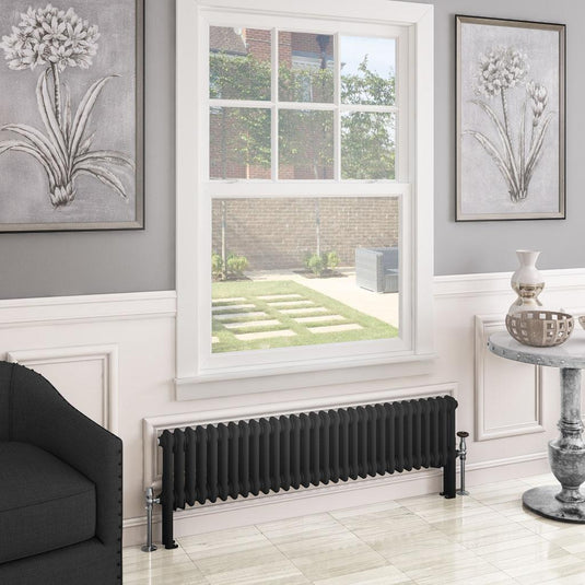 Eastbrook Imperia 2 300 x 1370mm Column Radiator Matt Black | 41.0750