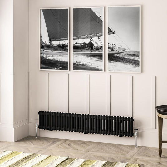 Eastbrook Imperia 2 300 x 1640mm Column Radiator Matt Black | 41.0903